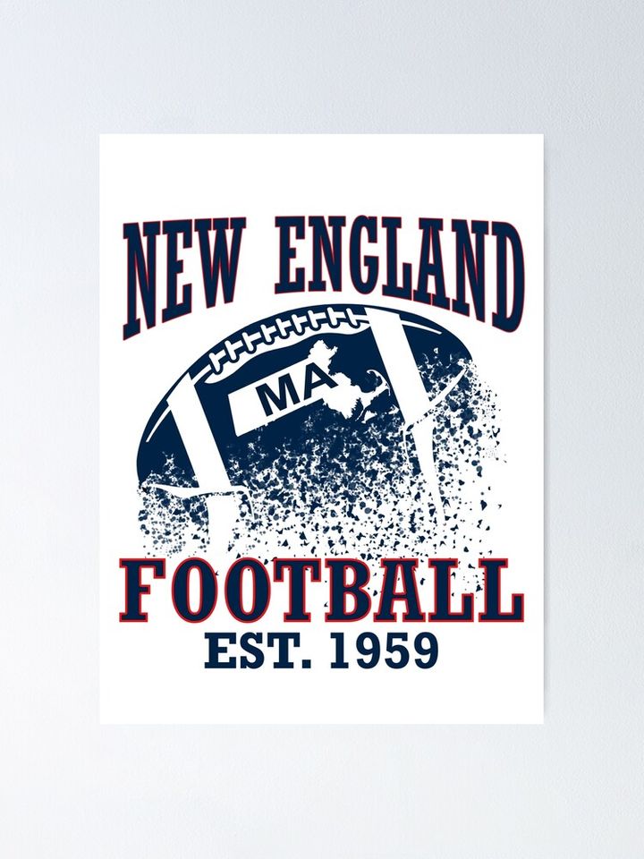 New England Football Vertical Poster