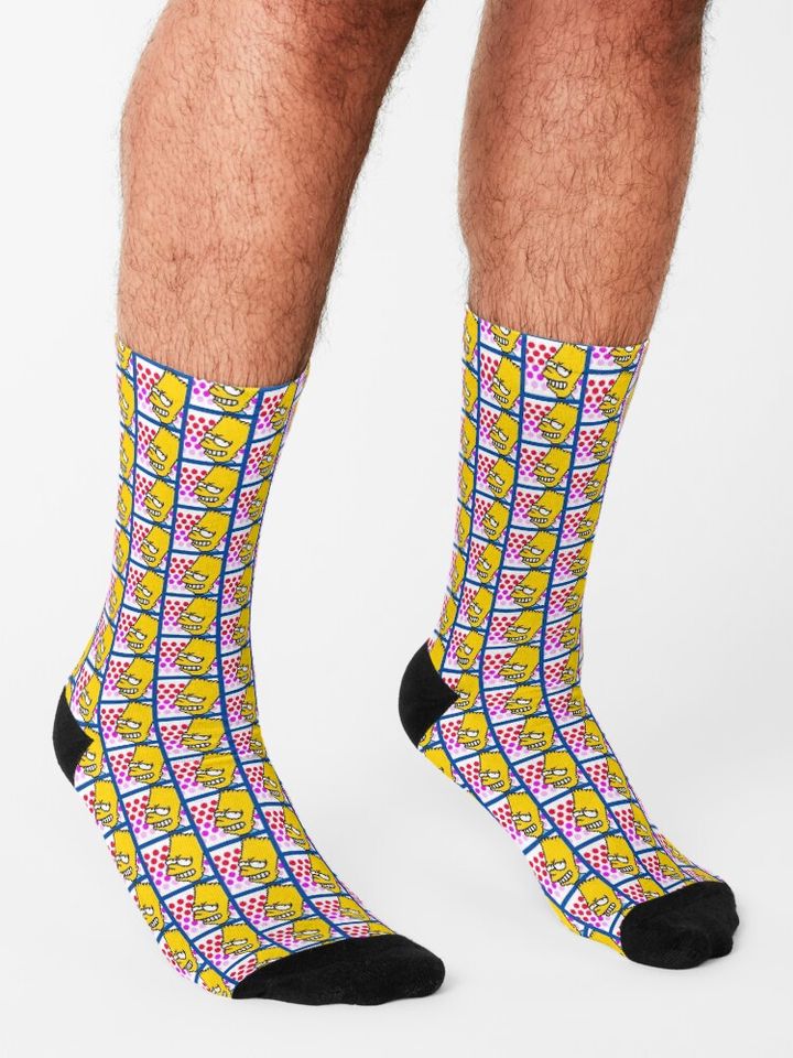 Bart Sprite Socks, Simpson Funny, Gift for Fan