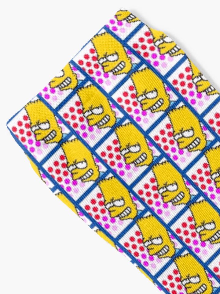 Bart Sprite Socks, Simpson Funny, Gift for Fan