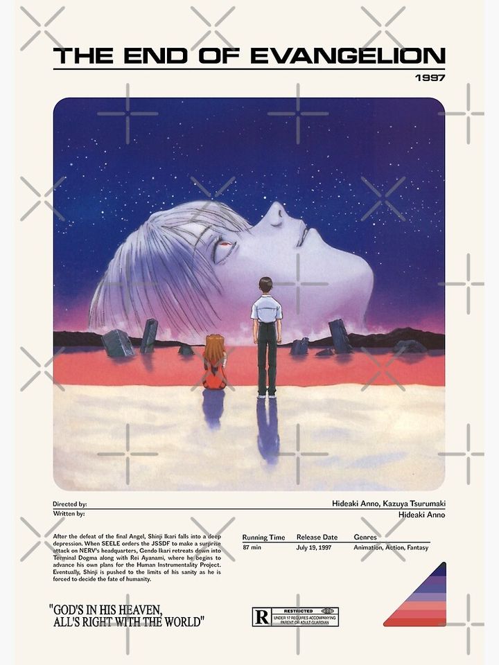 End Of Evangelion Mid Century Modern Premium Matte Vertical Poster