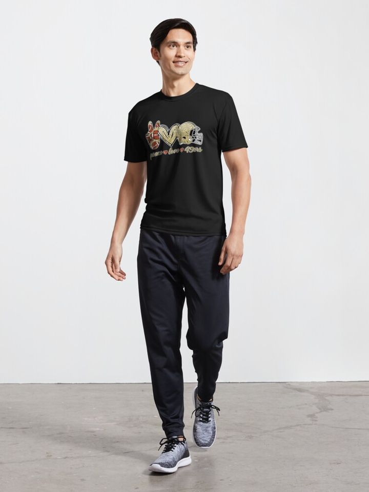Peace Love 49ers - Football Team Active T-Shirt
