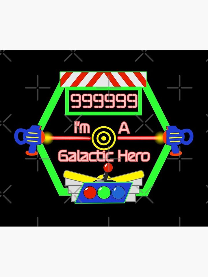Galactic Hero High Score Theme Park Ride Throw Blanket