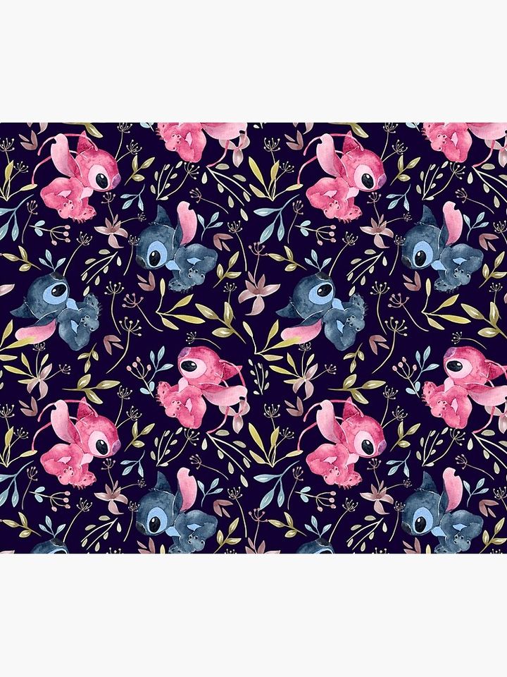 Tropical floral on black Throw Blanket
