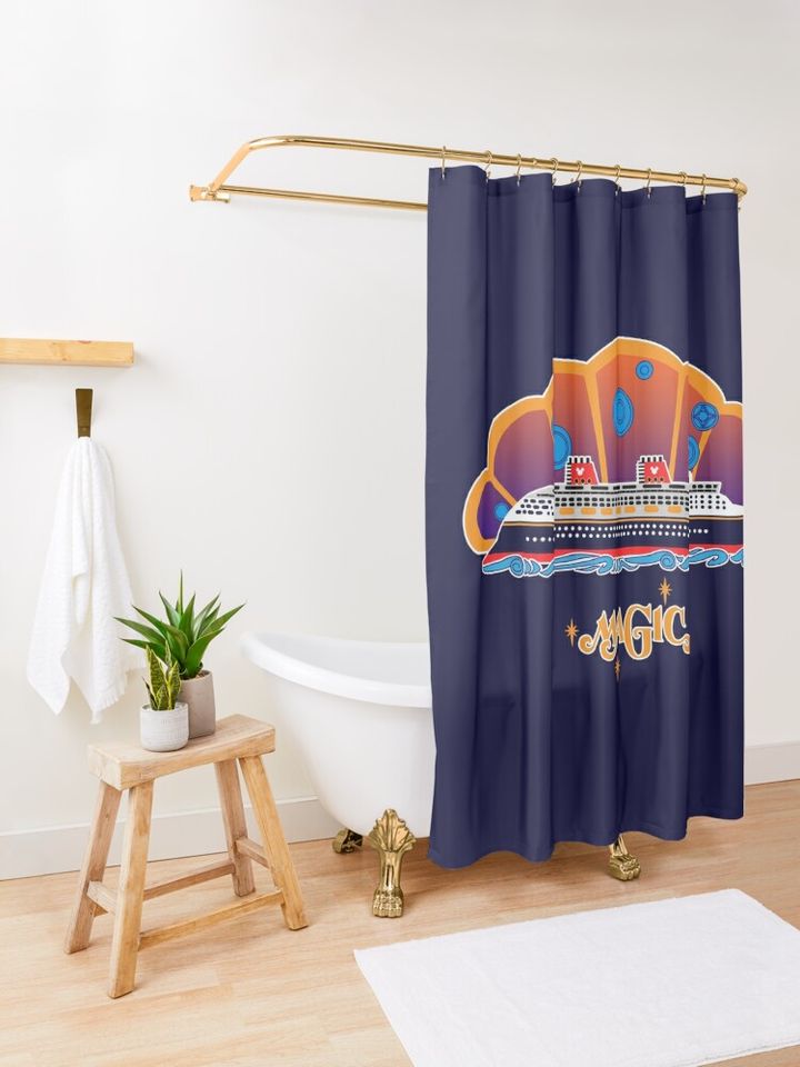 The Magic Disney Cruise Shower Curtain, Disney Bathroom Decor