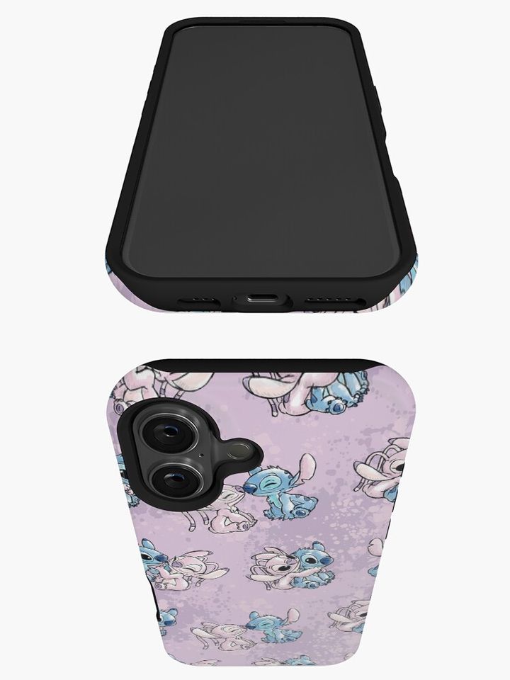 Lilo & Stitch Angel Watercolor  iPhone Case