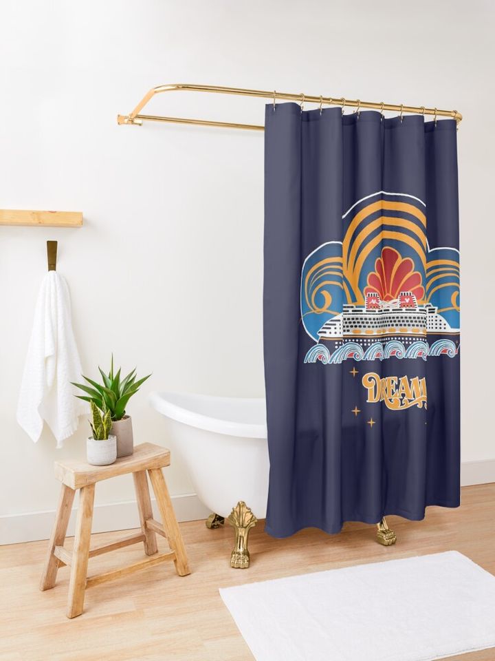 The Dream Disney Cruise Shower Curtain, Disney Bathroom Decor