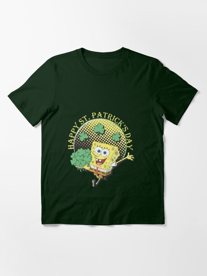  Spongebob St. Patrick's day Happy St. Patrick's Day Squarepants Essential T-Shirt