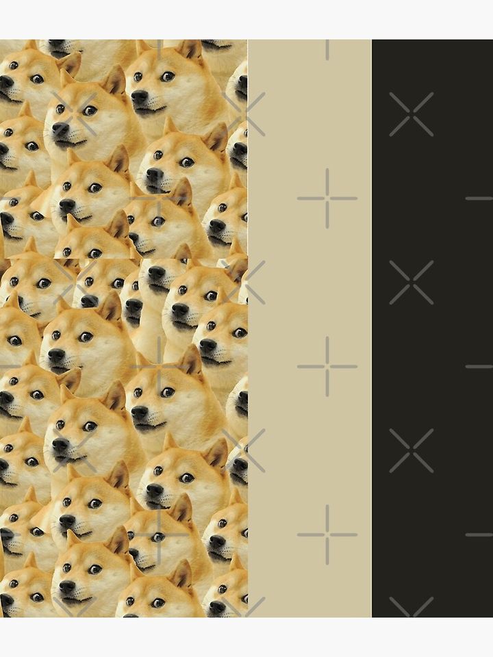 Doge WOW Pattern Shiba Inu Doggo dog meme montage Backpack