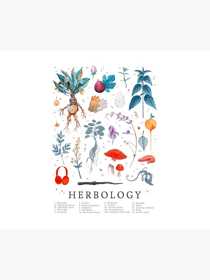 Herbology Harry Plants Duvet Cover