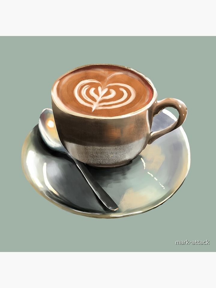 Latte Art Coffee Premium Matte Vertical Poster