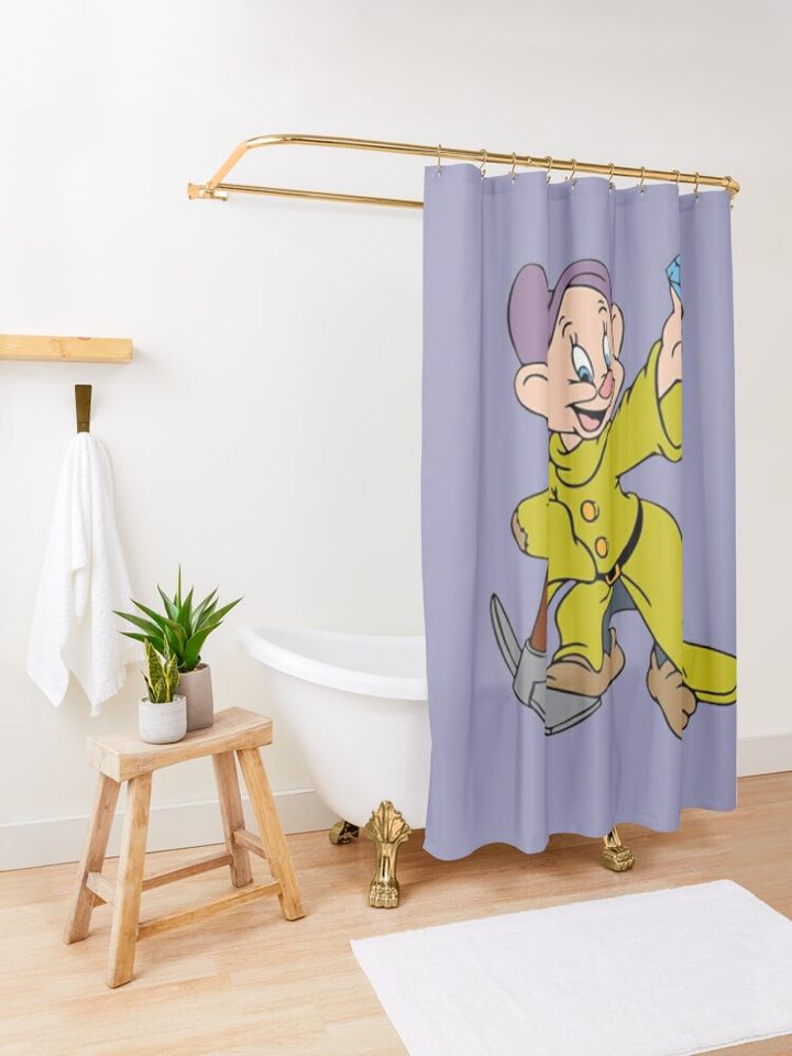 Dopey Dwarf Disney Shower Curtain, Disney Bathroom Decor