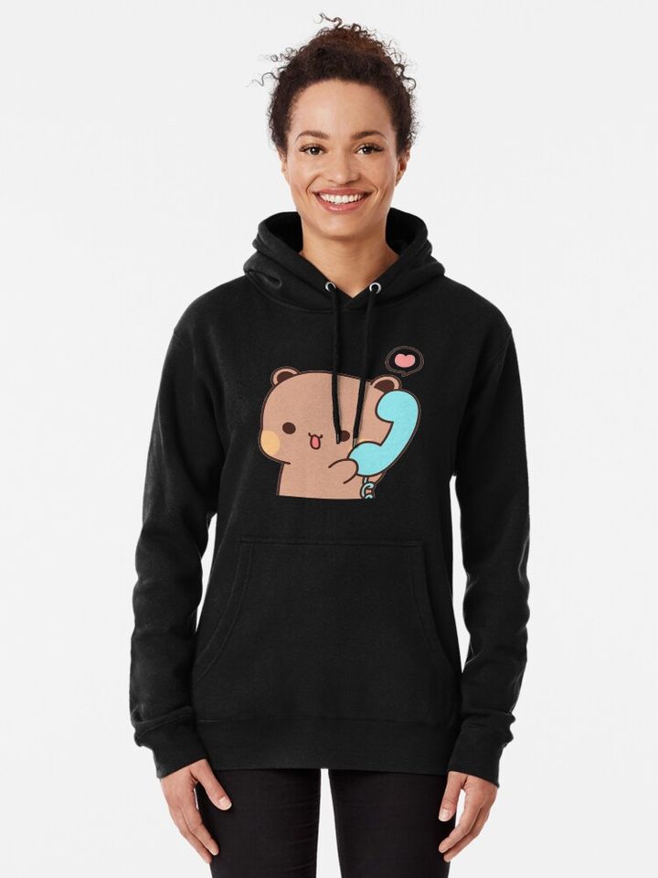 Dudu Is Making A Call With Bubu Pullover Hoodie, Gifts for Couples