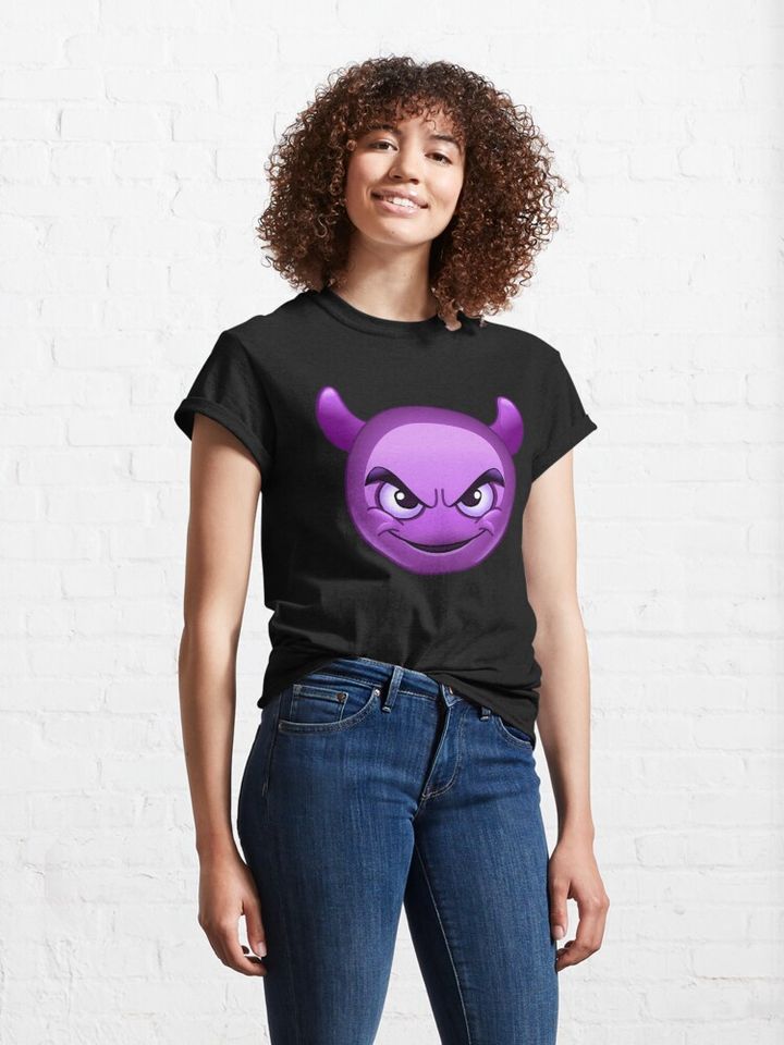 purple Devil Emoji Classic T-Shirt
