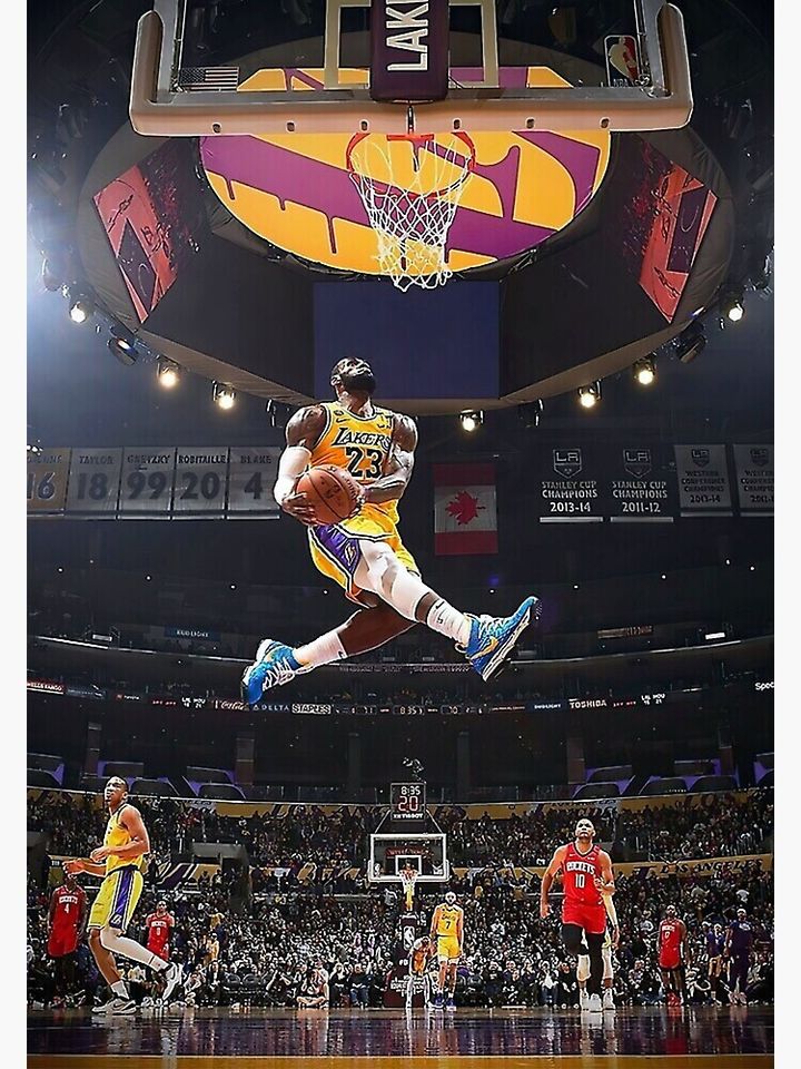 Lebron James Dunk Poster basketball Premium Matte Vertical Poster
