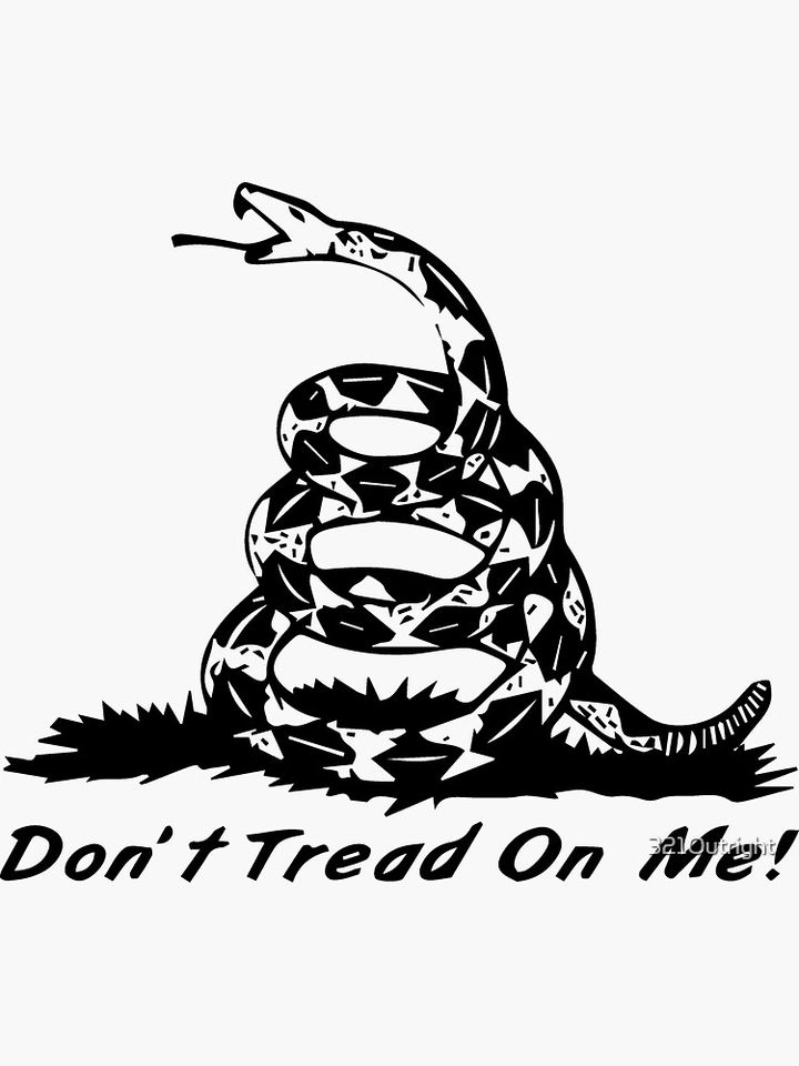 Don't Tread on Me! Gadsden Flag RattleSnake  Sticker