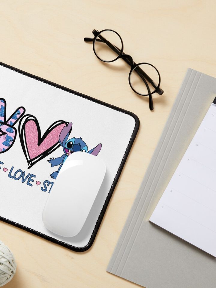 Peace Love Stitch Mouse Pad, disney mouse pad