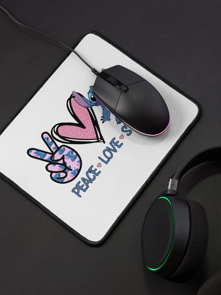 Peace Love Stitch Mouse Pad, disney mouse pad