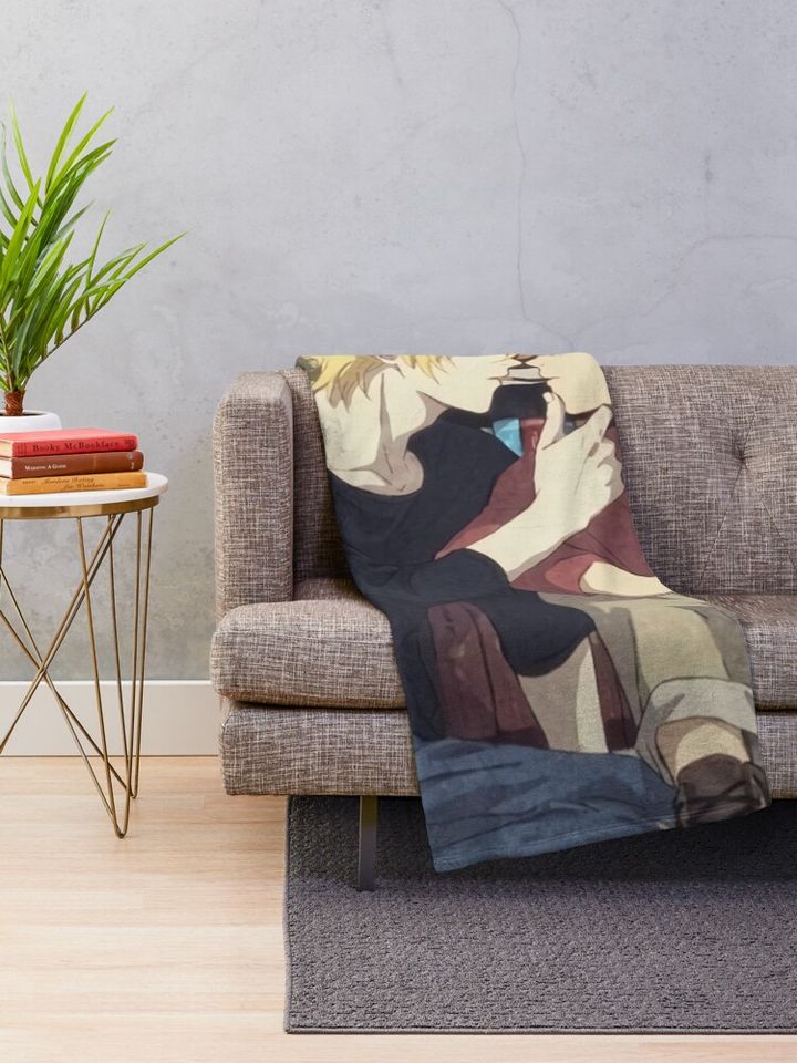 In Library Banana Fish  Throw Blanket, Gift for Fan, for All Age
