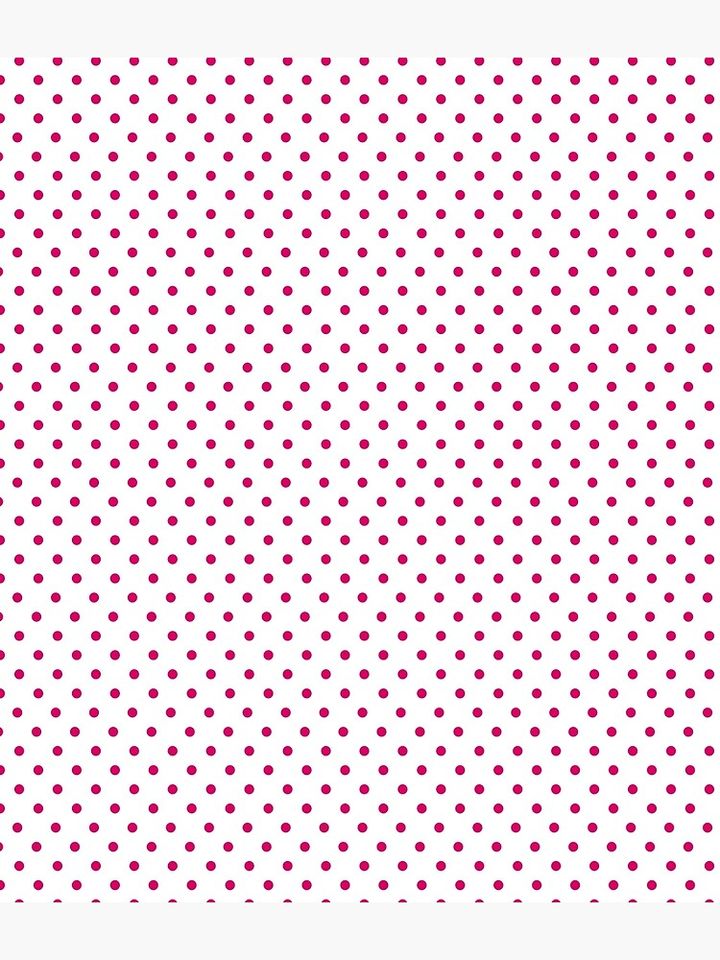 Small Dark Hot Pink on White Polka Dot Pattern Backpack