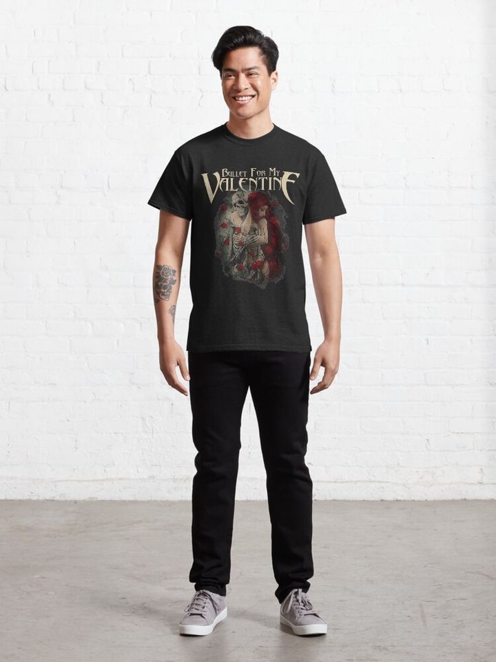 Bullet For My Valentine Skull Red Eyes Valentine's Day T-Shirt