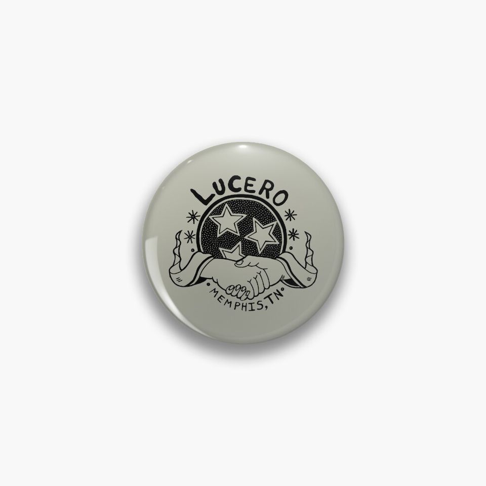 Lucero Band Logo Black White Pin