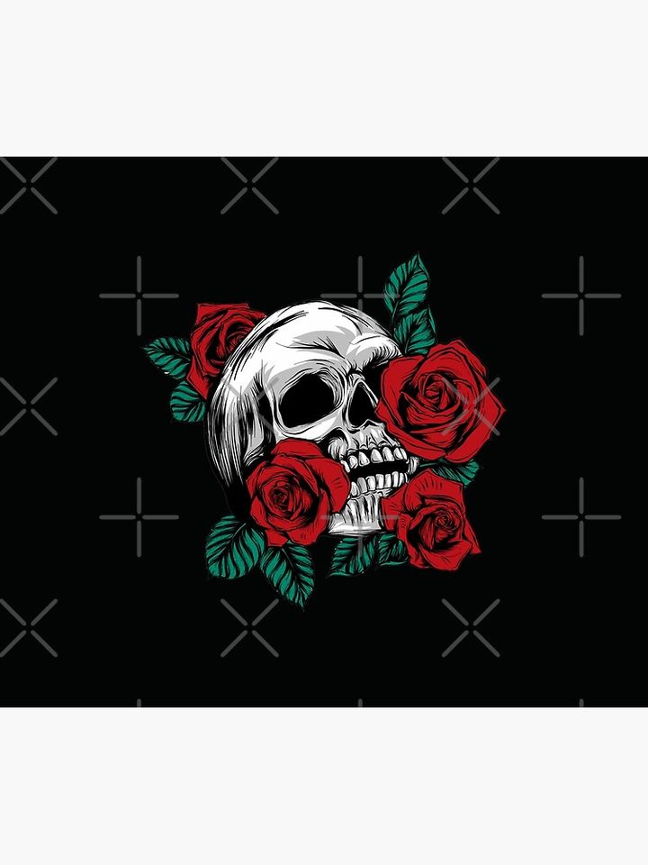 Andy Warhol Skulls | roses skulls  Duvet Cover
