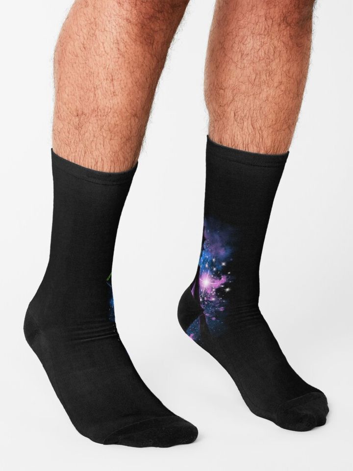 Galaxy Rick and Rickandmorty T-Shirt Socks