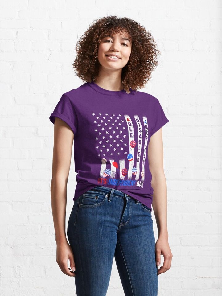 Its Independent Day Disability 4th of July men women youth T-shirt classique