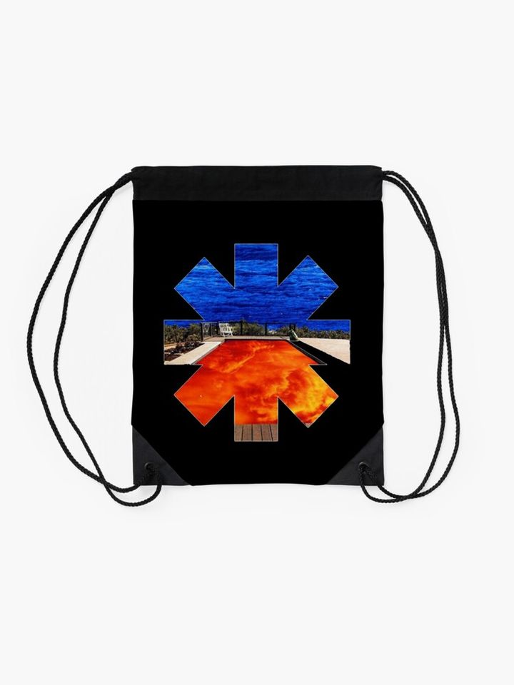 Red hot blue fire Drawstring Bag