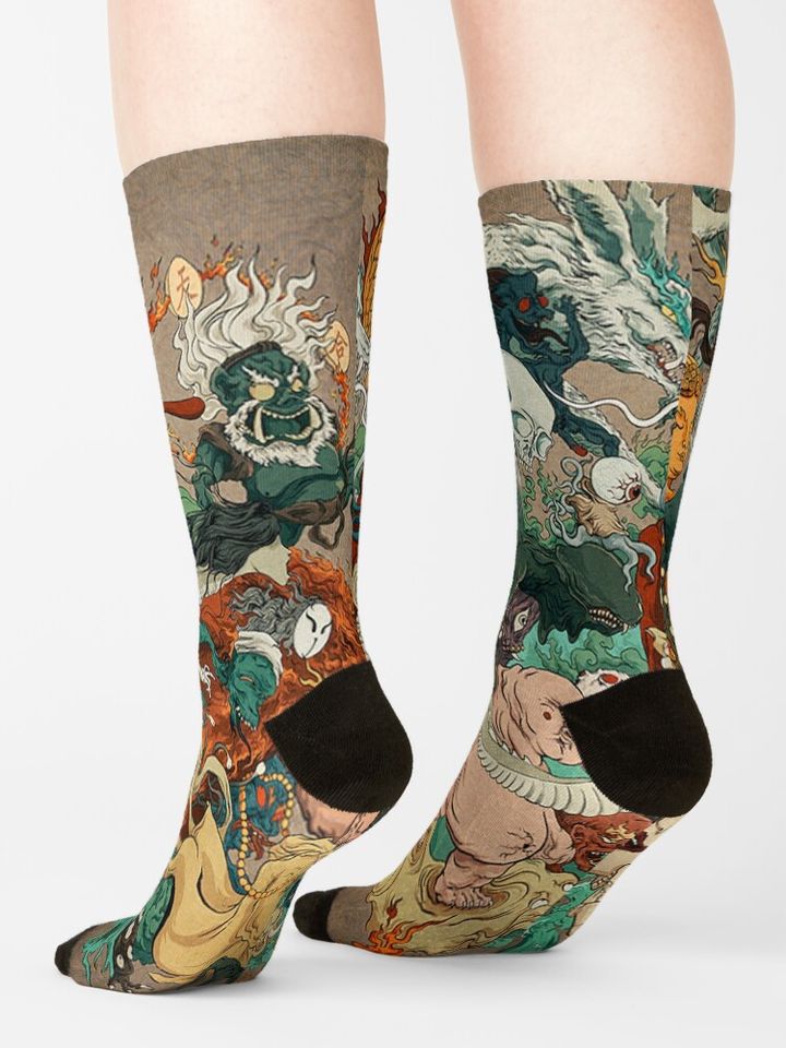 Japanese kaiju monsters Socks