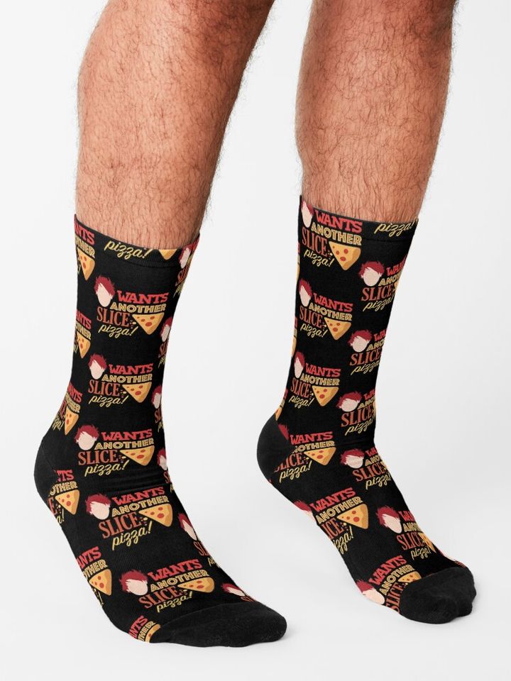 Michael wants another slice!   Socks