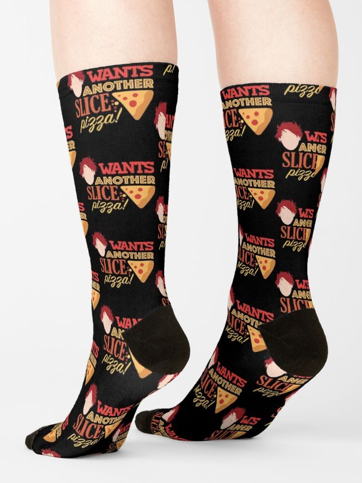 Michael wants another slice!   Socks