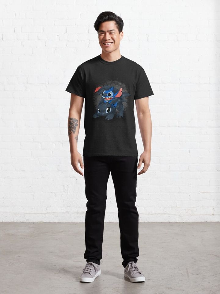 Stitch Toothless Crossover Classic T-Shirt