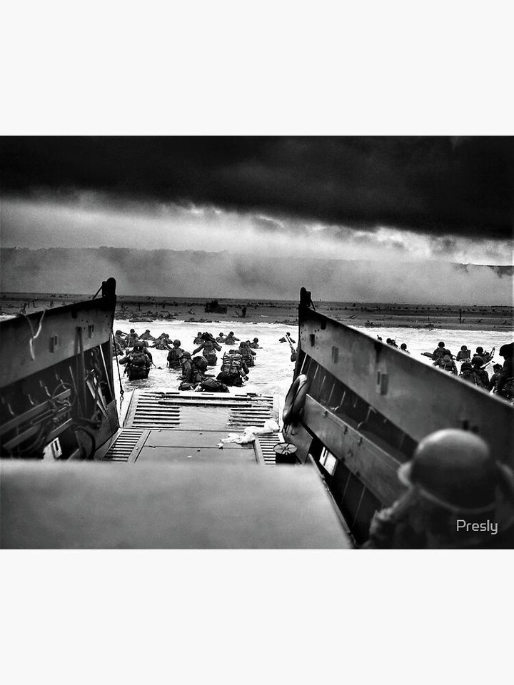 Into the Jaws of Death (D-Day) Premium Matte Vertical Poster