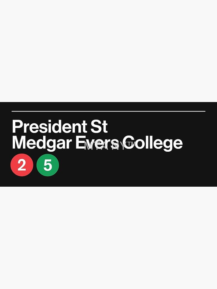 President St Medgar Evers College Station Premium Matte Vertical Poster