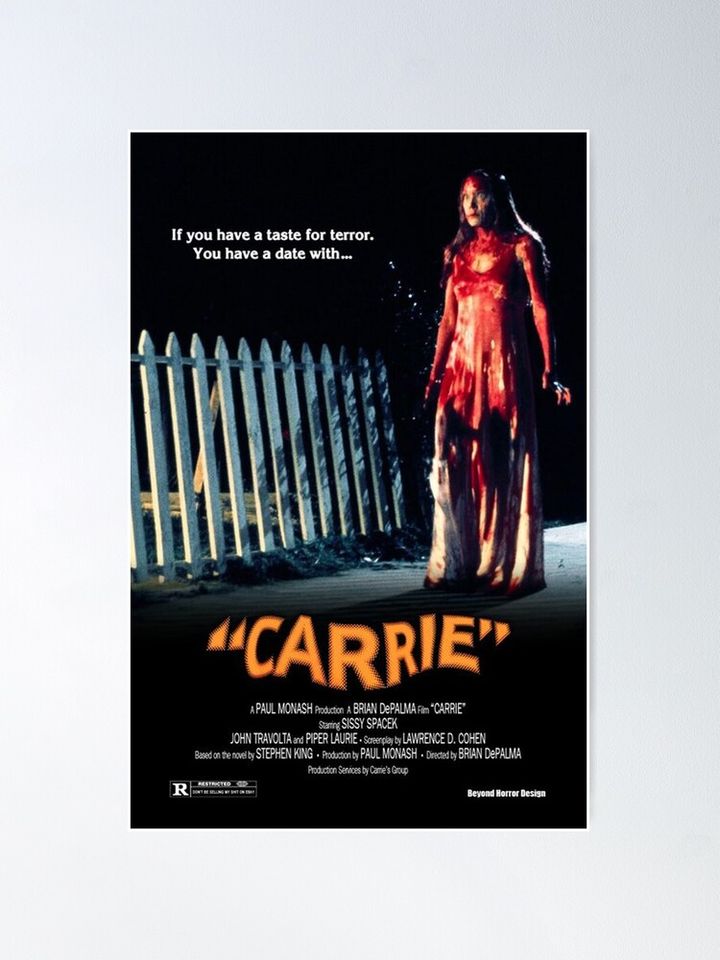 Carrie Poster, Movie Poster, Vintage Movie Poster