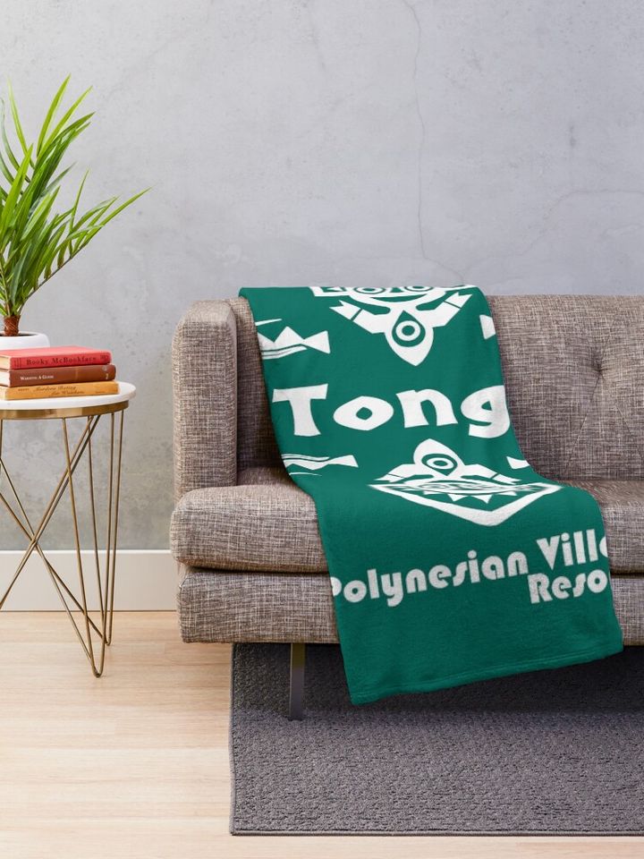 Polynesian Village Resort Tonga Logo Throw Blanket