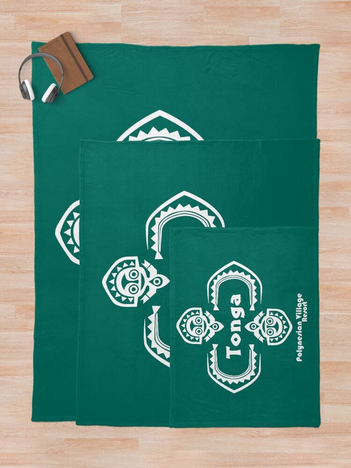 Polynesian Village Resort Tonga Logo Throw Blanket