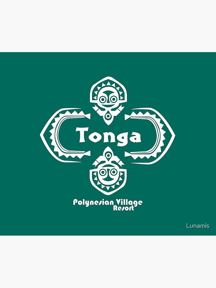 Polynesian Village Resort Tonga Logo Throw Blanket