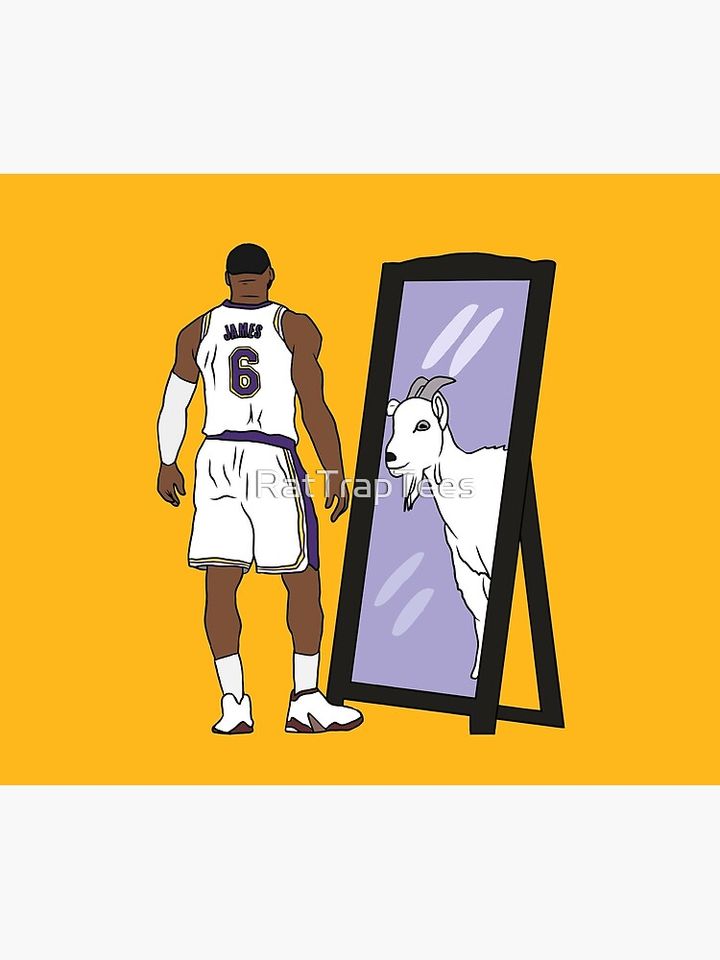 LeBron James Mirror GOAT (LA #6) Throw Blanket, Gift for Fan