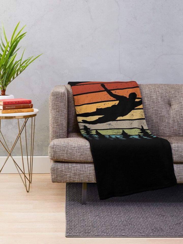 Ultimate Frisbee - Vintage Flying Disc Player Throw Blanket