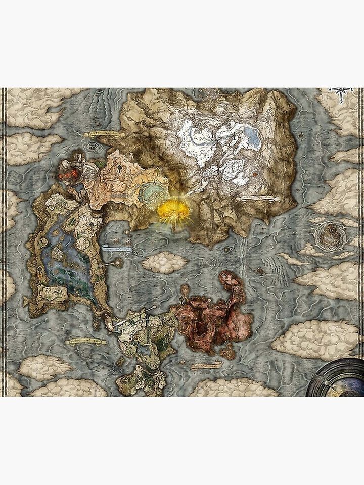 Elden ring Hi Res map Tapestry