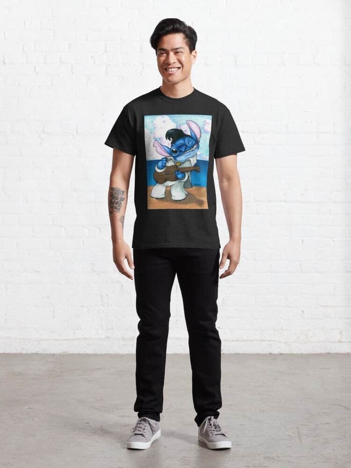 Elvis Stitch Classic T-Shirt, Disney Lilo Stitch Shirt