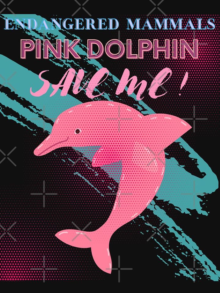 Dolphin  Pink Dolphin Tank Tops