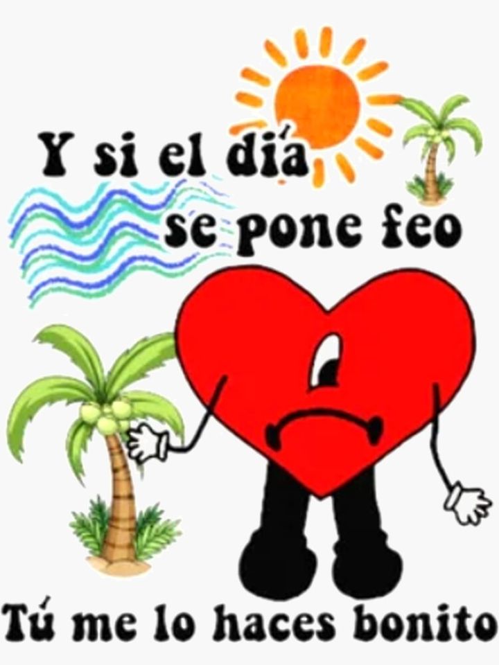 Bad Bunny Sad Heart Sticker