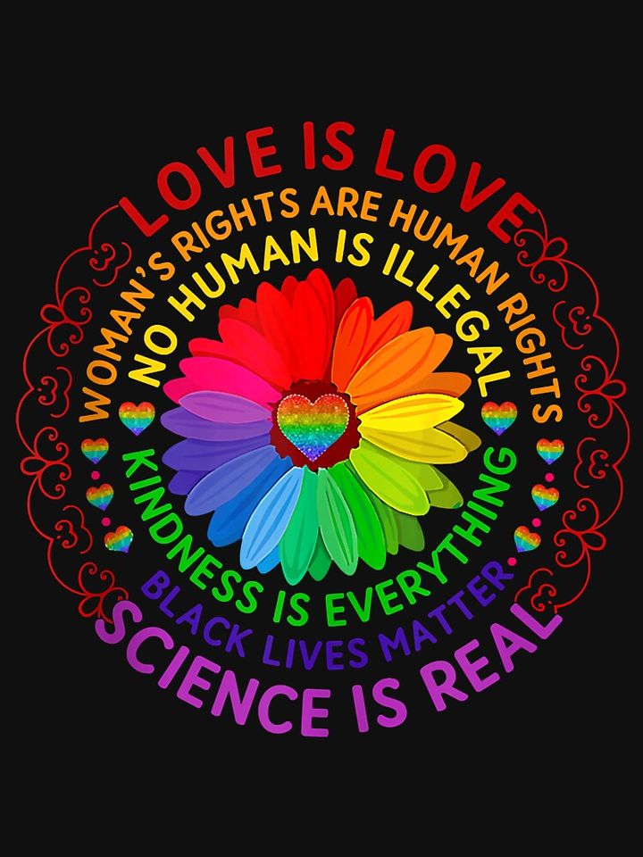 Gay Pride Science Is Real Black Lives Matter Love Is Love Tank Top