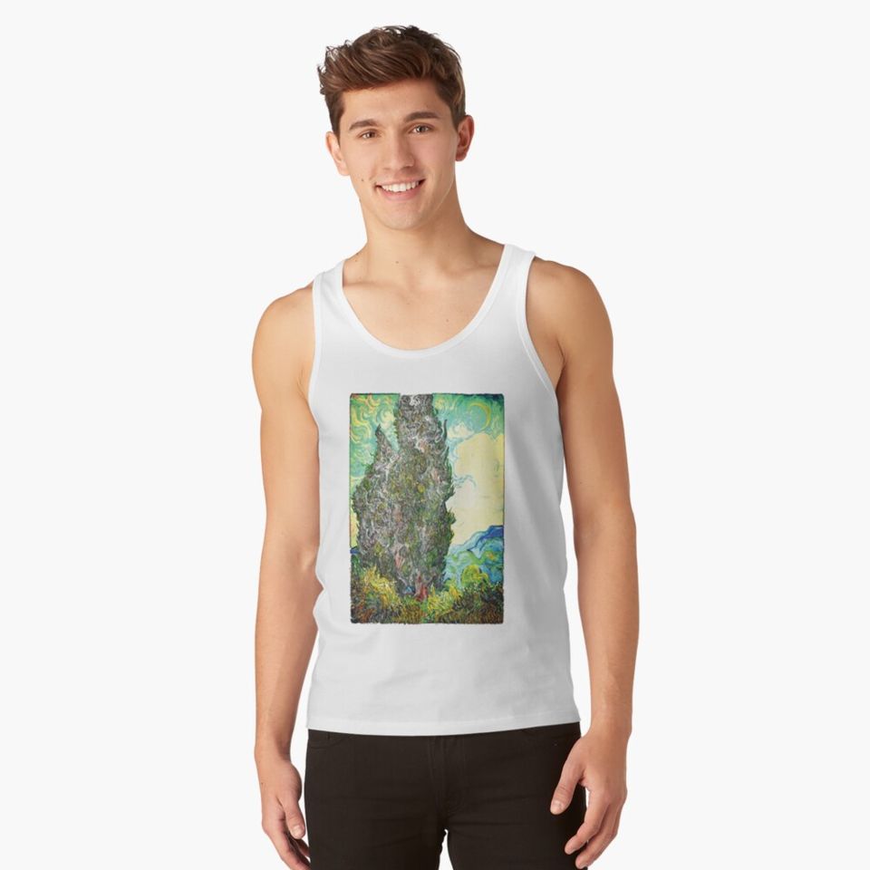 Cypresses by Vincent van Gogh Tank Top