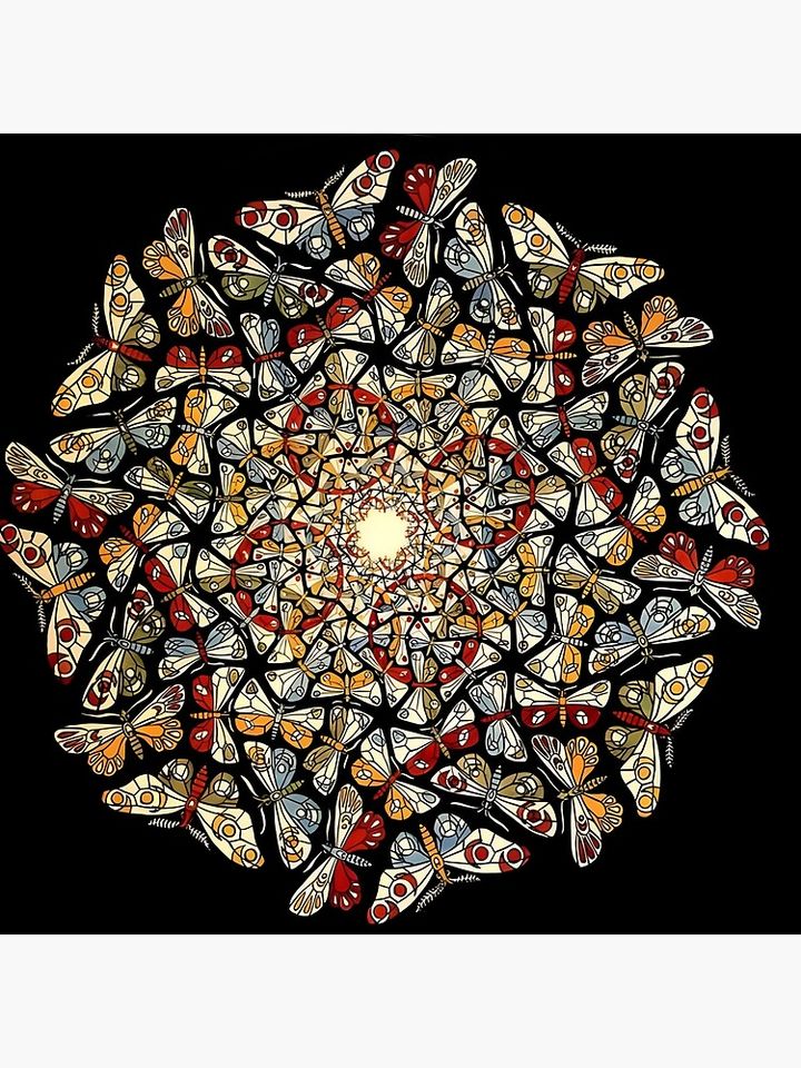 M.C. Escher - Circle Limit with Butterflies Premium Matte Vertical Poster