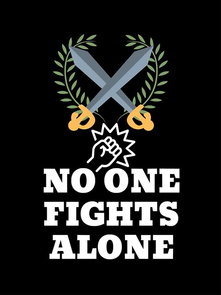 No One Fights Alone T-Shirt Sticker
