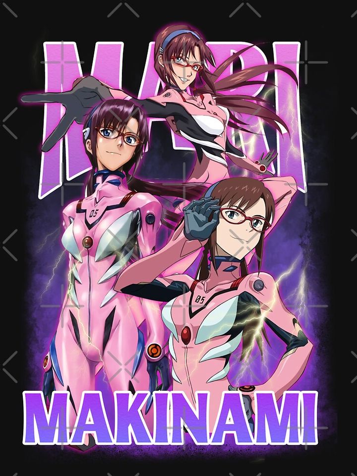 Mari Makinami Evangelion Bootleg Anime Thick Hoodie